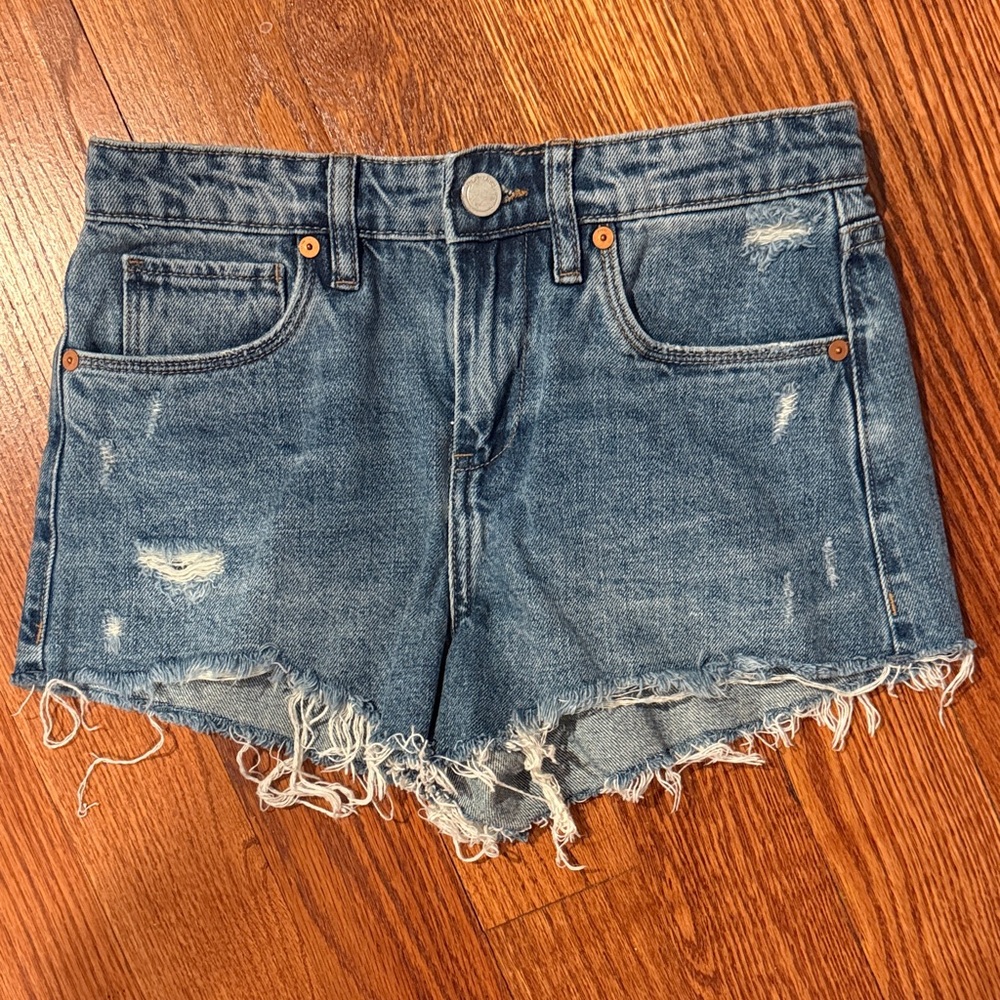 Blank NYC Distressed Blue Jean Shorts